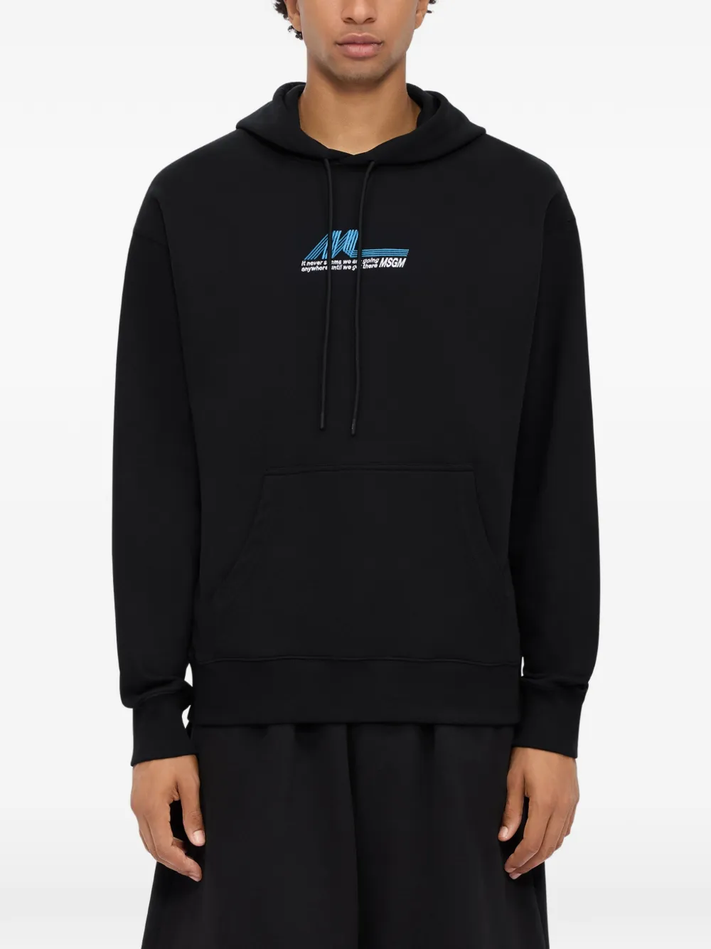 MSGM Hoodie met print Zwart