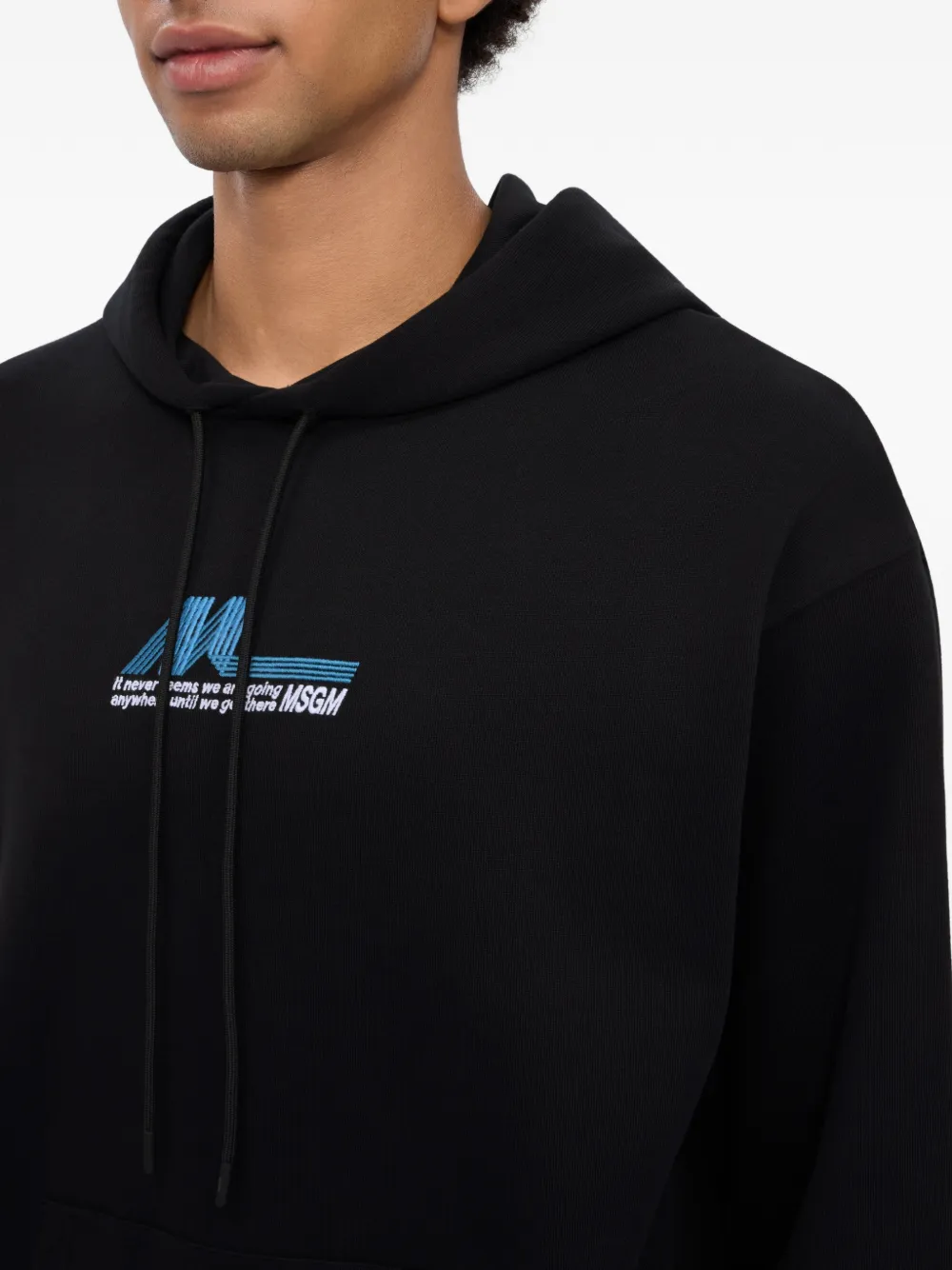 MSGM Hoodie met print Zwart