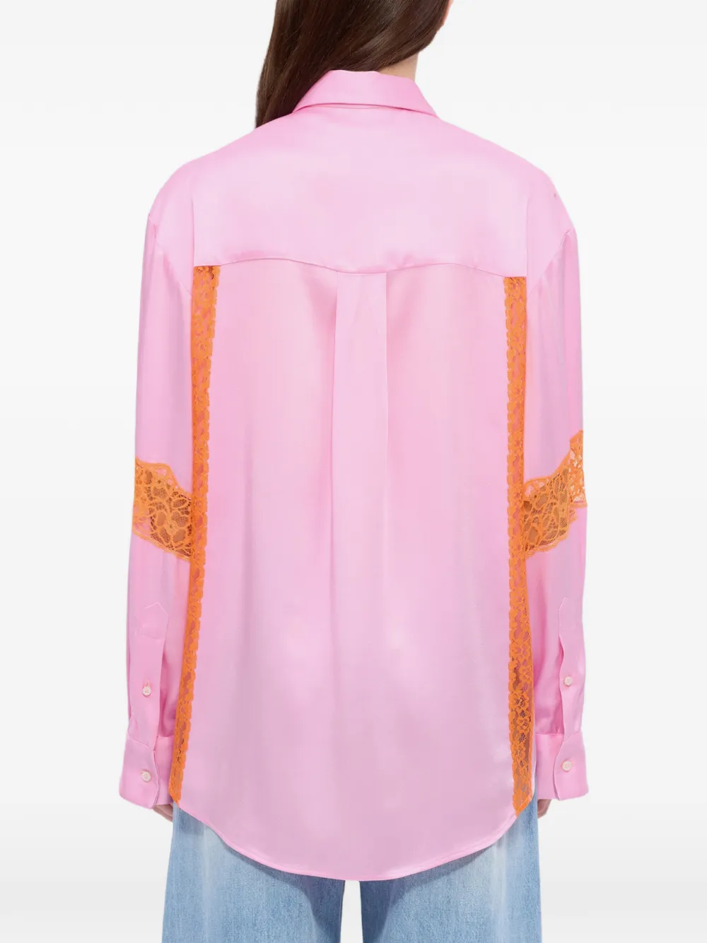MSGM Overhemd met kanten vlak Roze
