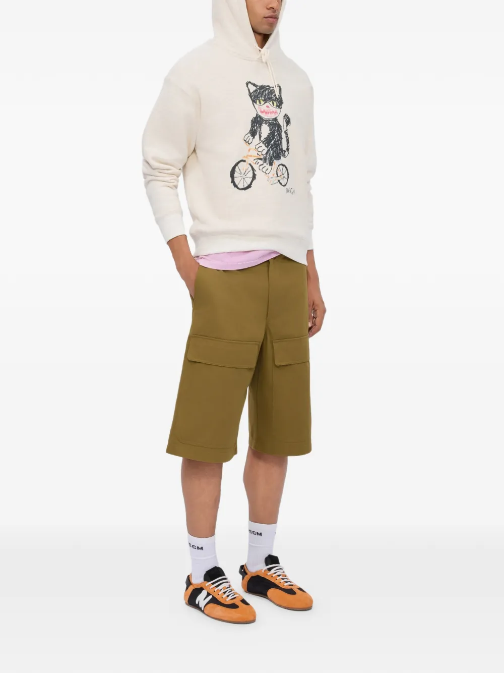 MSGM Shorts met cargo zak Groen