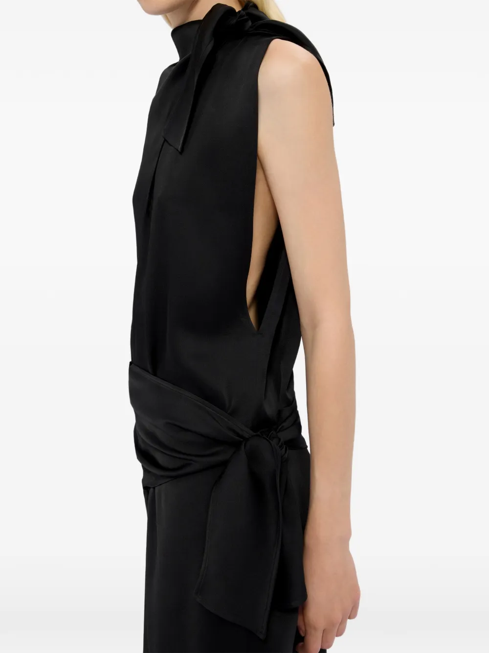 MSGM Geknoopte midi-jurk Zwart