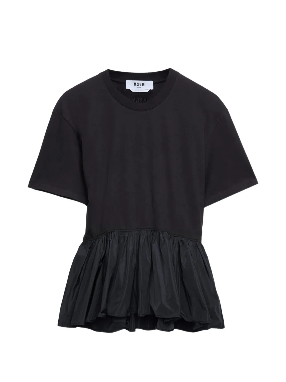 MSGM T-shirt con ruches - Nero