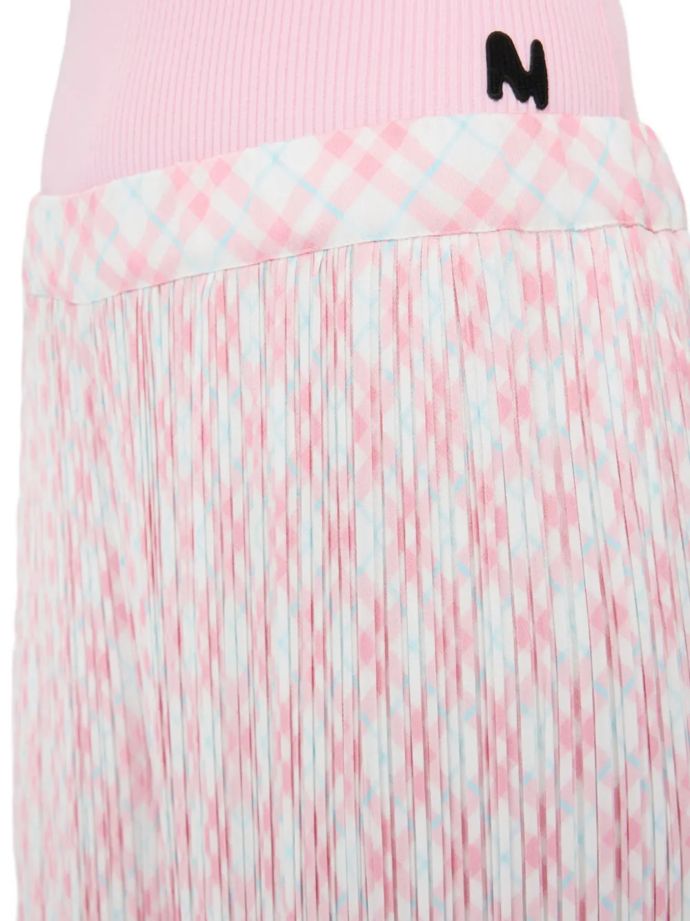 MSGM Geruite plooibroek Wit