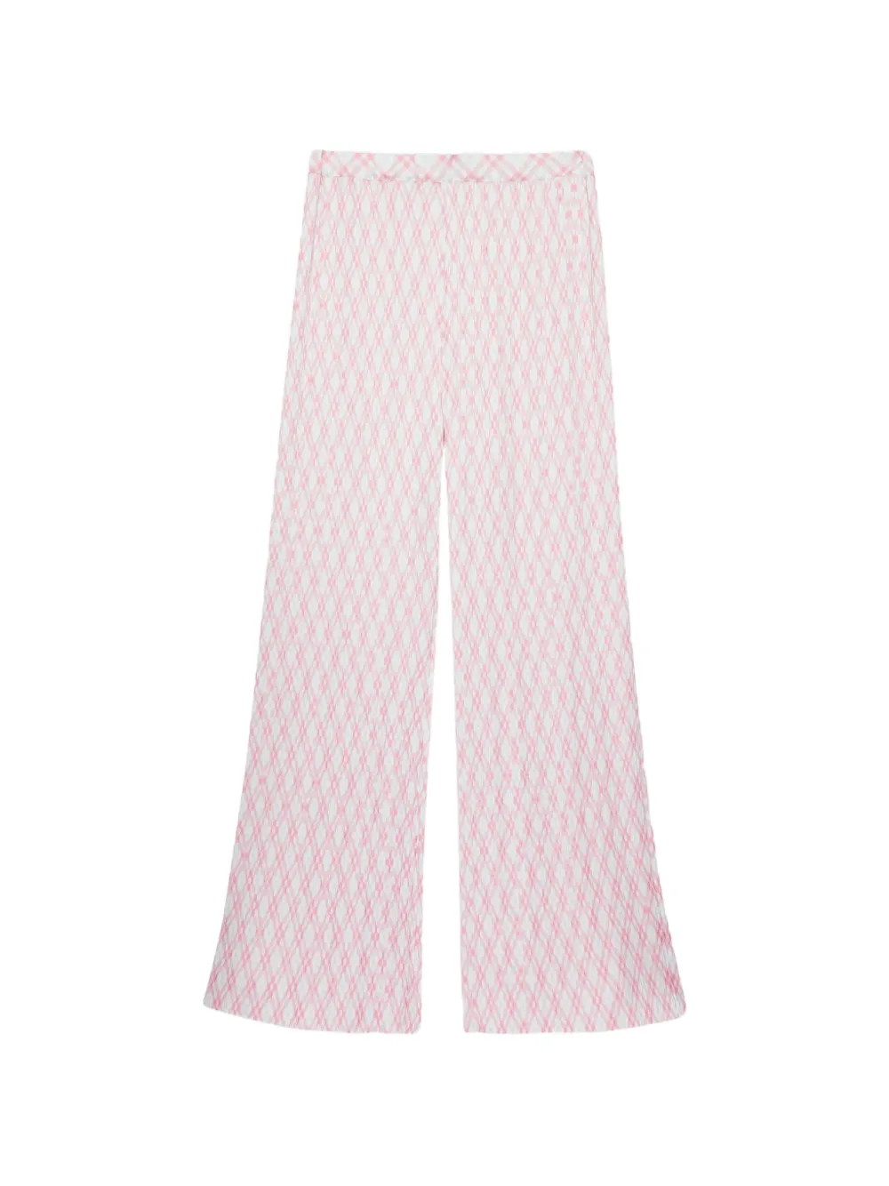 MSGM pleated checked trousers - Bianco
