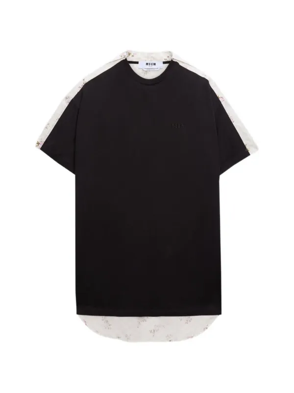 msgm t shirt dress MSGM logo-print glitter T-shirt dress