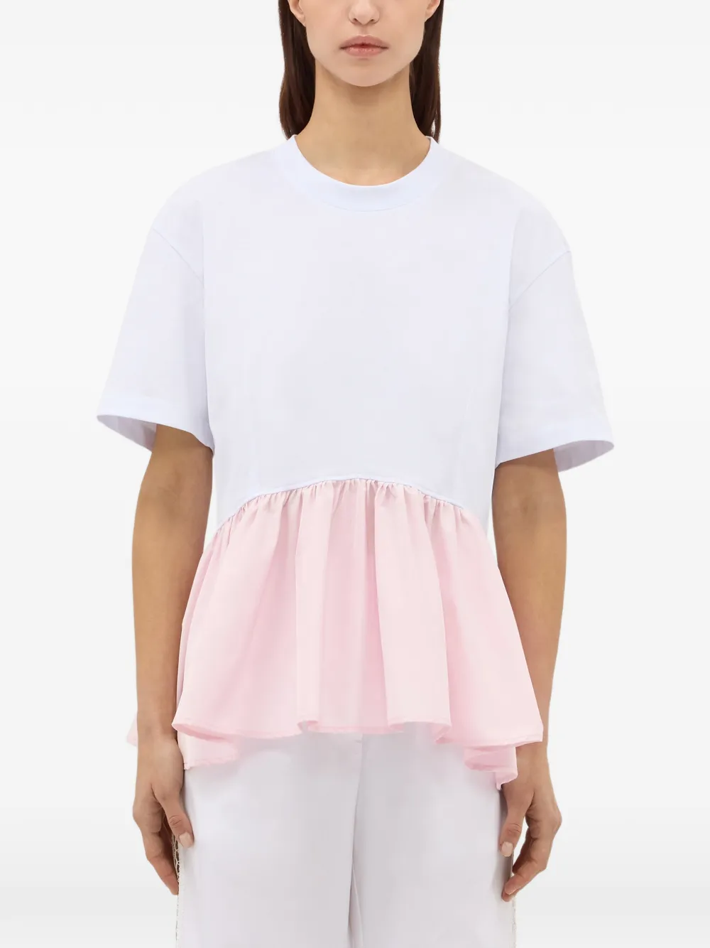  Msgm Ruffled T-shirt - White 