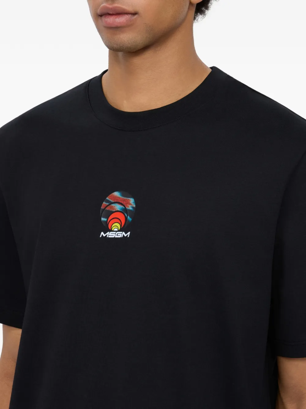 MSGM T-shirt met grafische print Zwart
