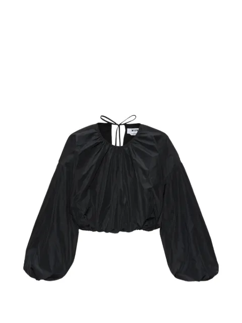 MSGM gathered balloon-sleeves blouse