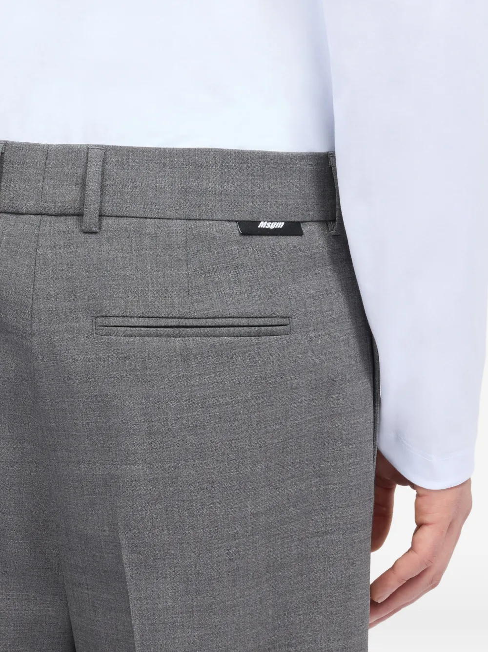 MSGM Plooibroek met wijde pijpen Grijs