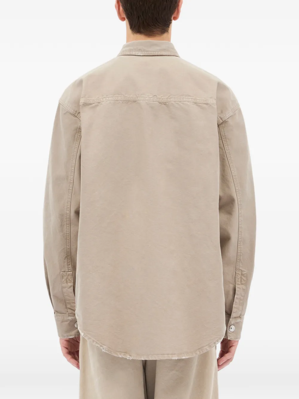 MSGM Overhemd met zak met knopen Beige