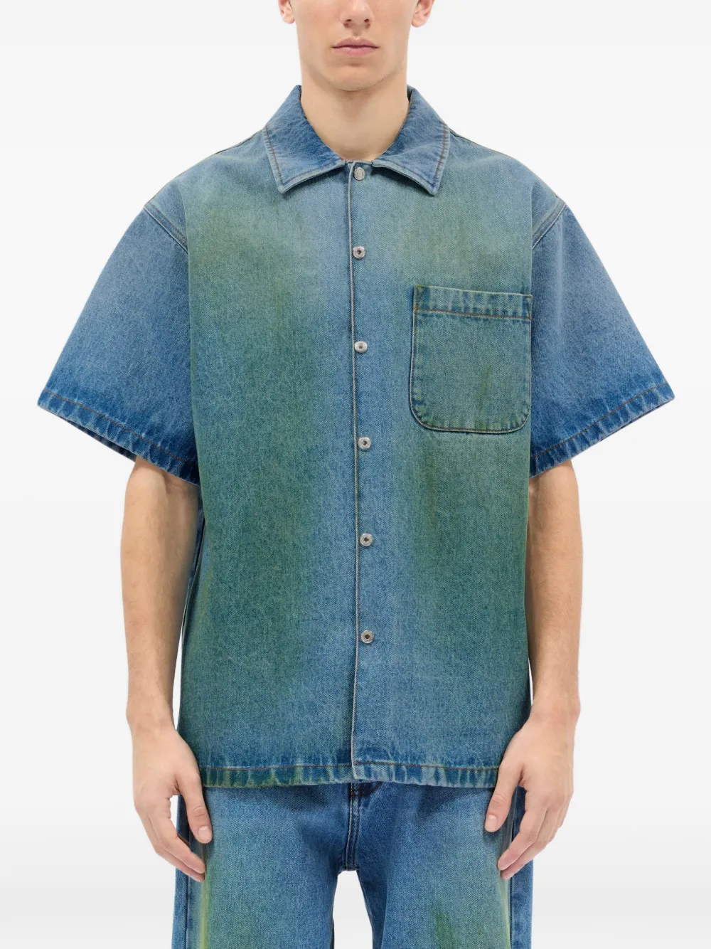  Msgm Pocket Short-sleeve Shirt - Blue 