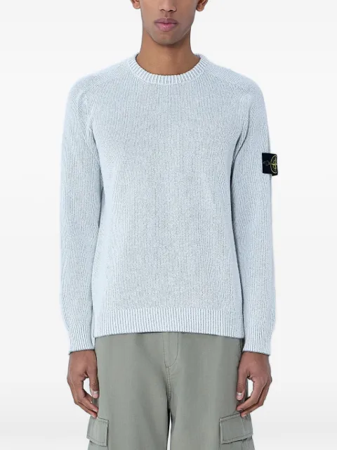 Stone Island Compass logo ribbed sweater
