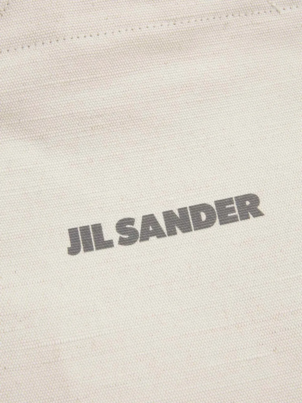 Jil Sander Shopper met logoband Beige