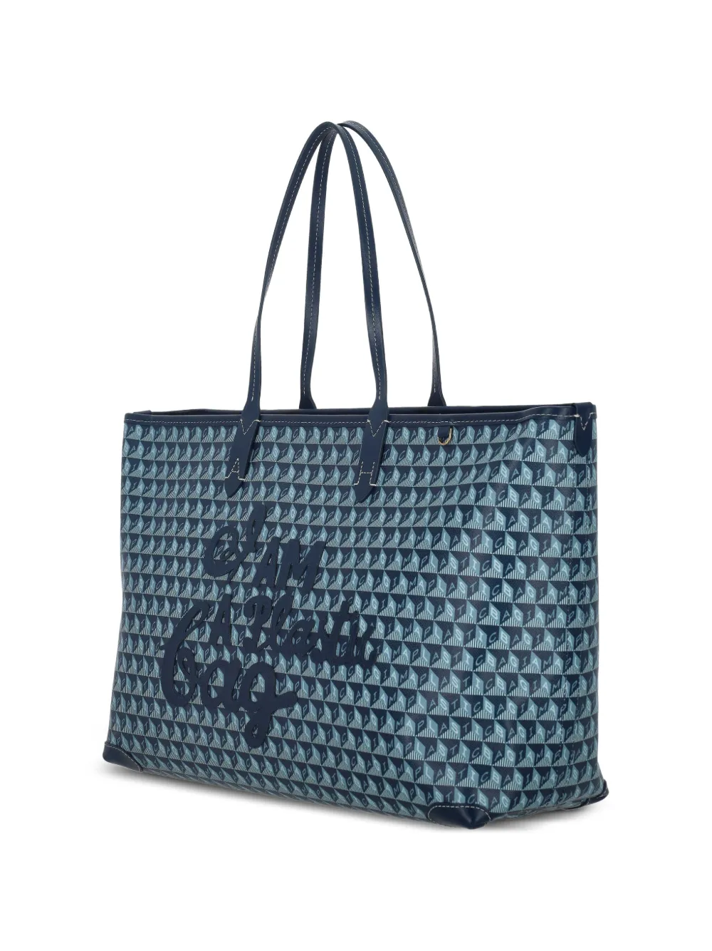  Anya Hindmarch Printed Handle Shoulder Bag - Blue 