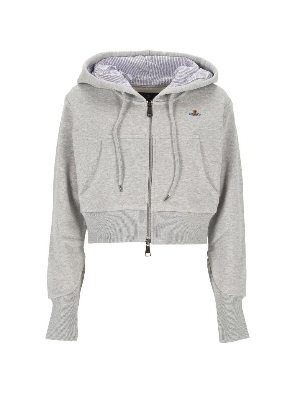 Vivienne Westwood Maglione a righe con cappuccio - Grigio