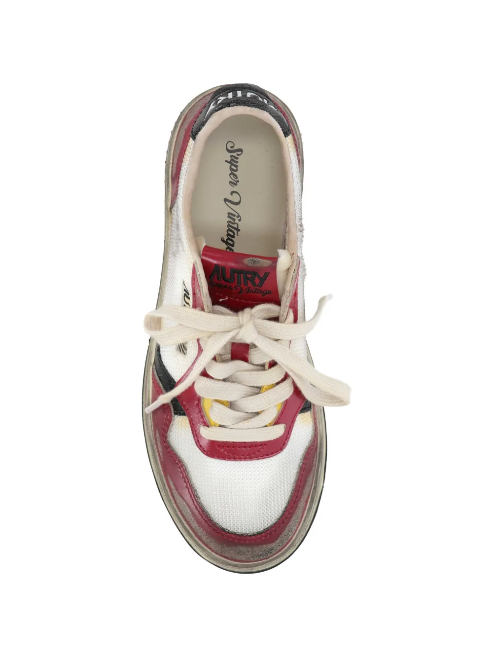 Autry Leren sneakers met mesh Wit