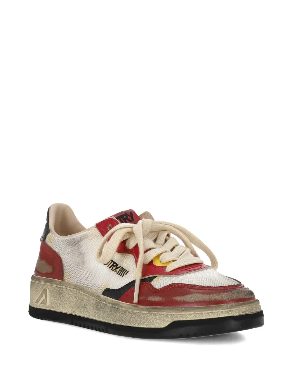 Autry Leren sneakers met mesh Wit