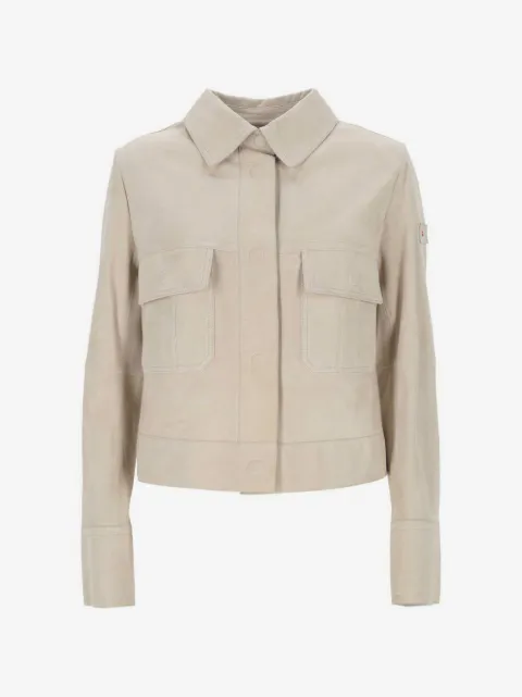 Peuterey veste en cuir à boutonnière