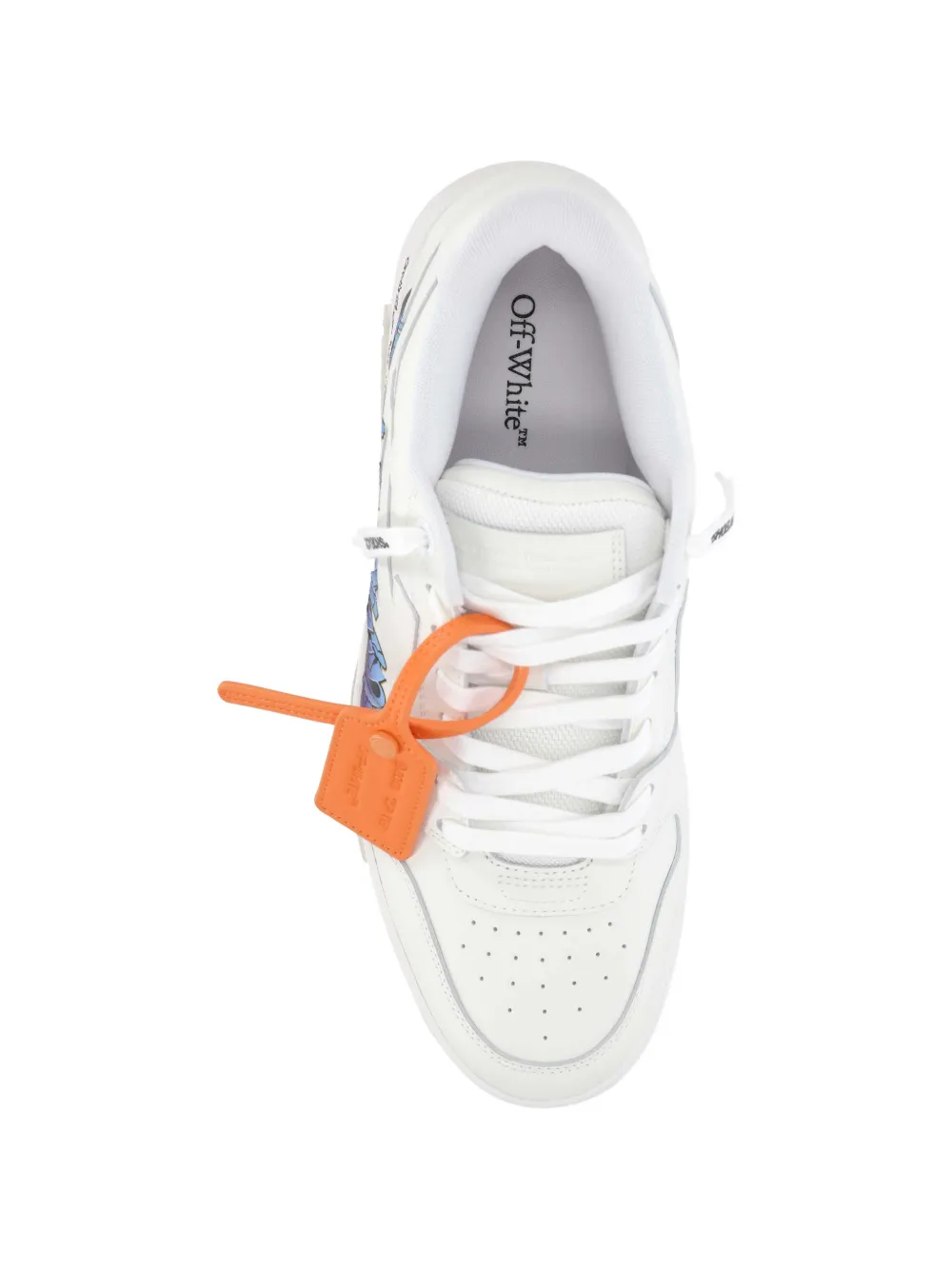 Off-White M-Out Of Office leren sneakers met graffiti-design Wit