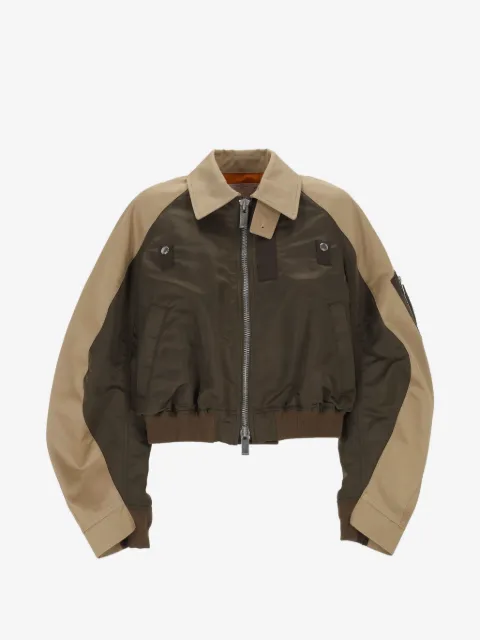 sacai colour-block bomber jacket