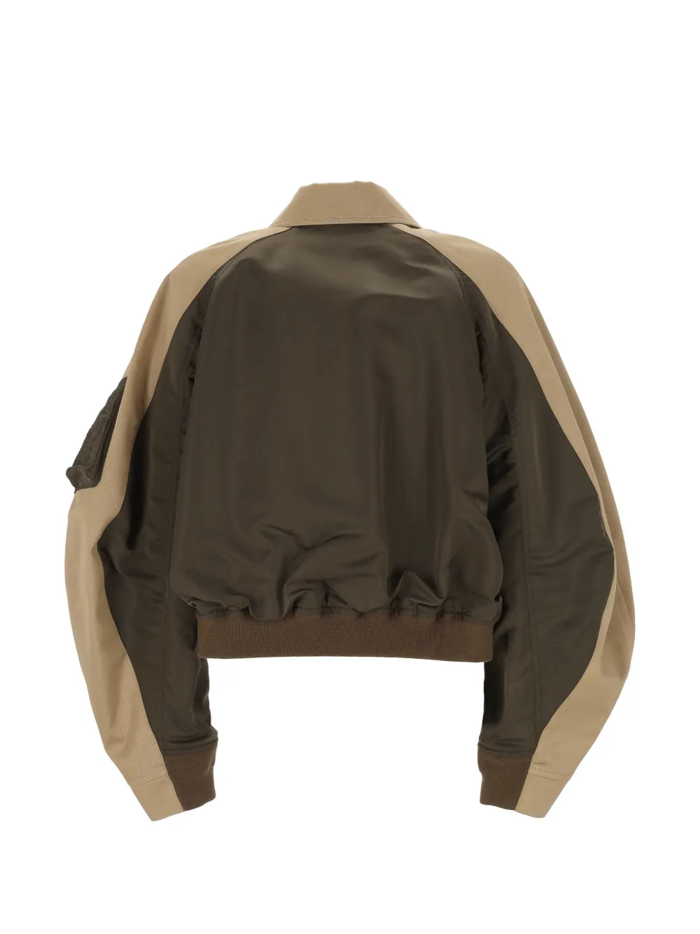  Sacai Colour-block Bomber Jacket - Green 