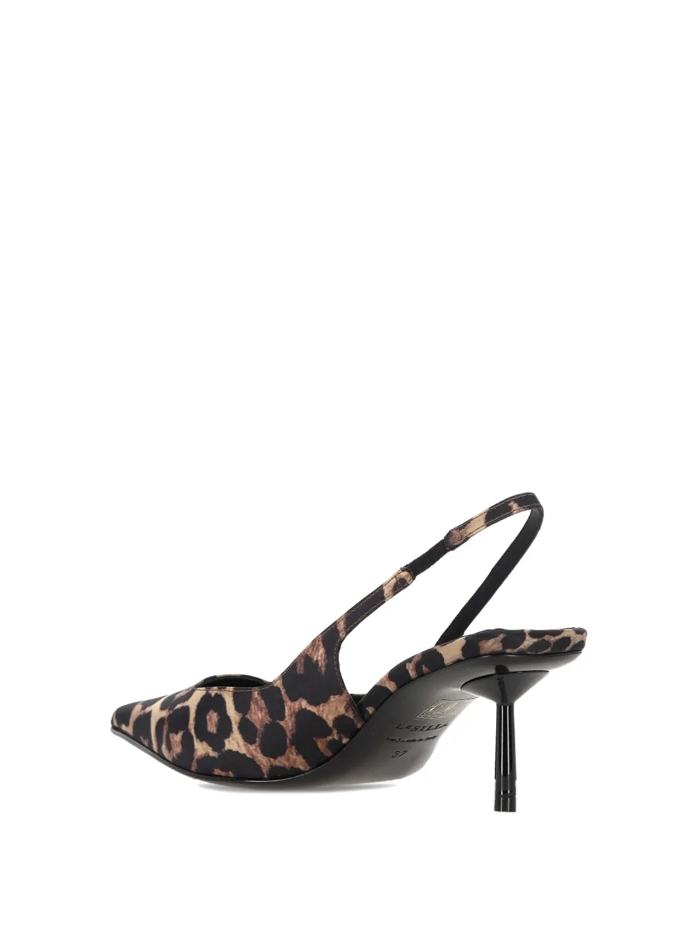 Le Silla slingback sandalen met luipaardprint Beige