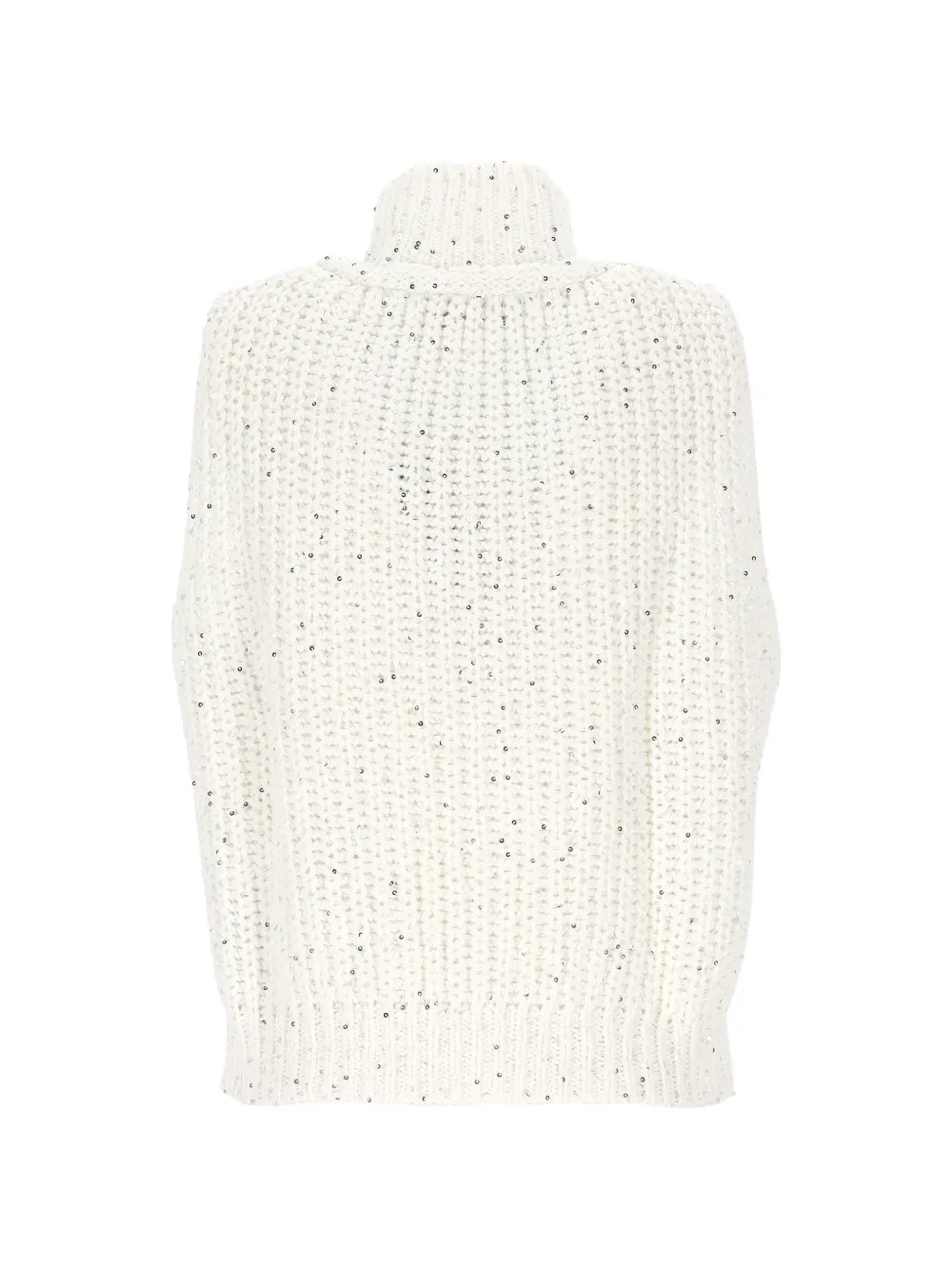  Lorena Antoniazzi Cable Knit Sequin Jacket - White 