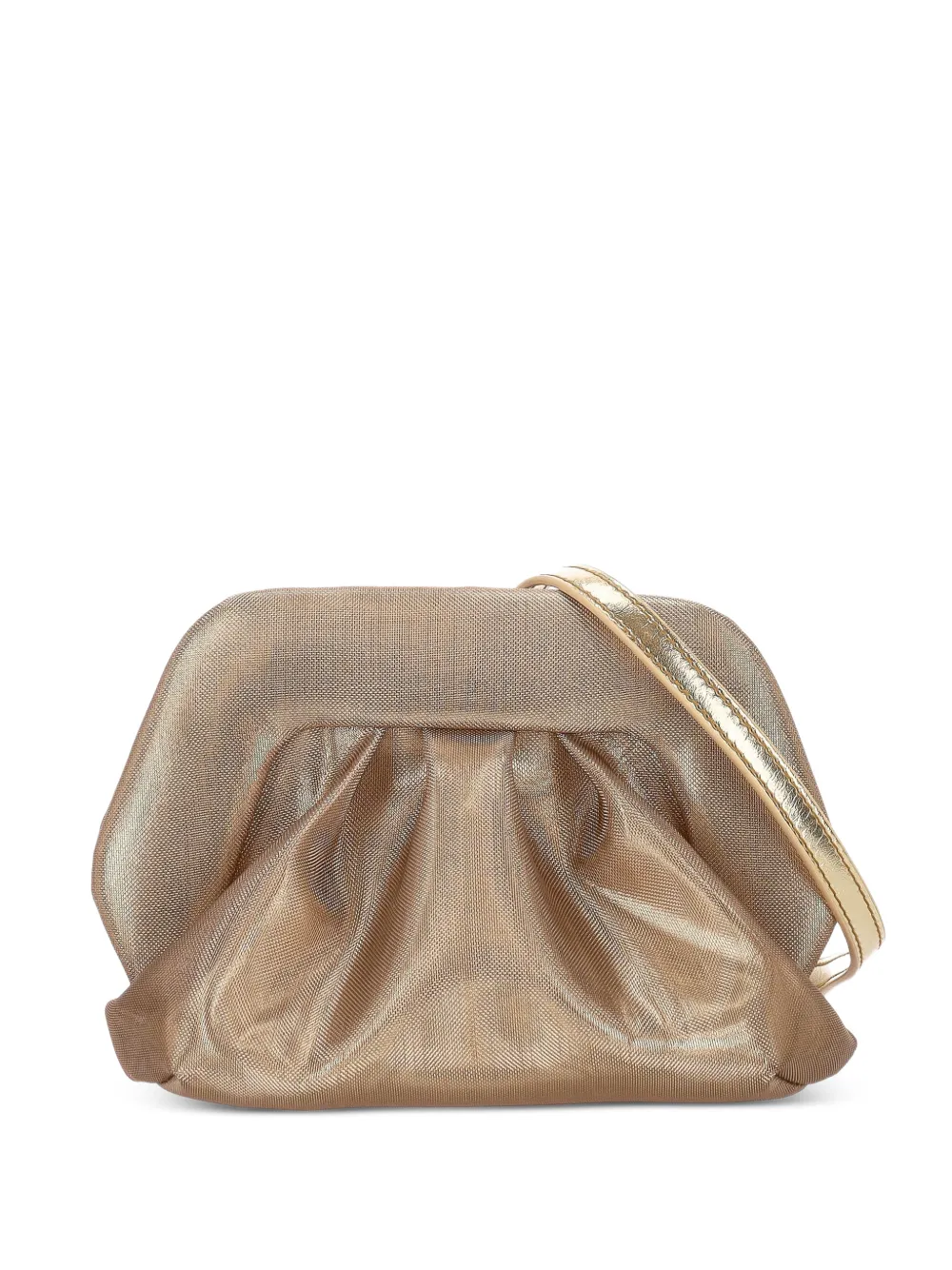 Themoirè ruched clutch bag - Oro