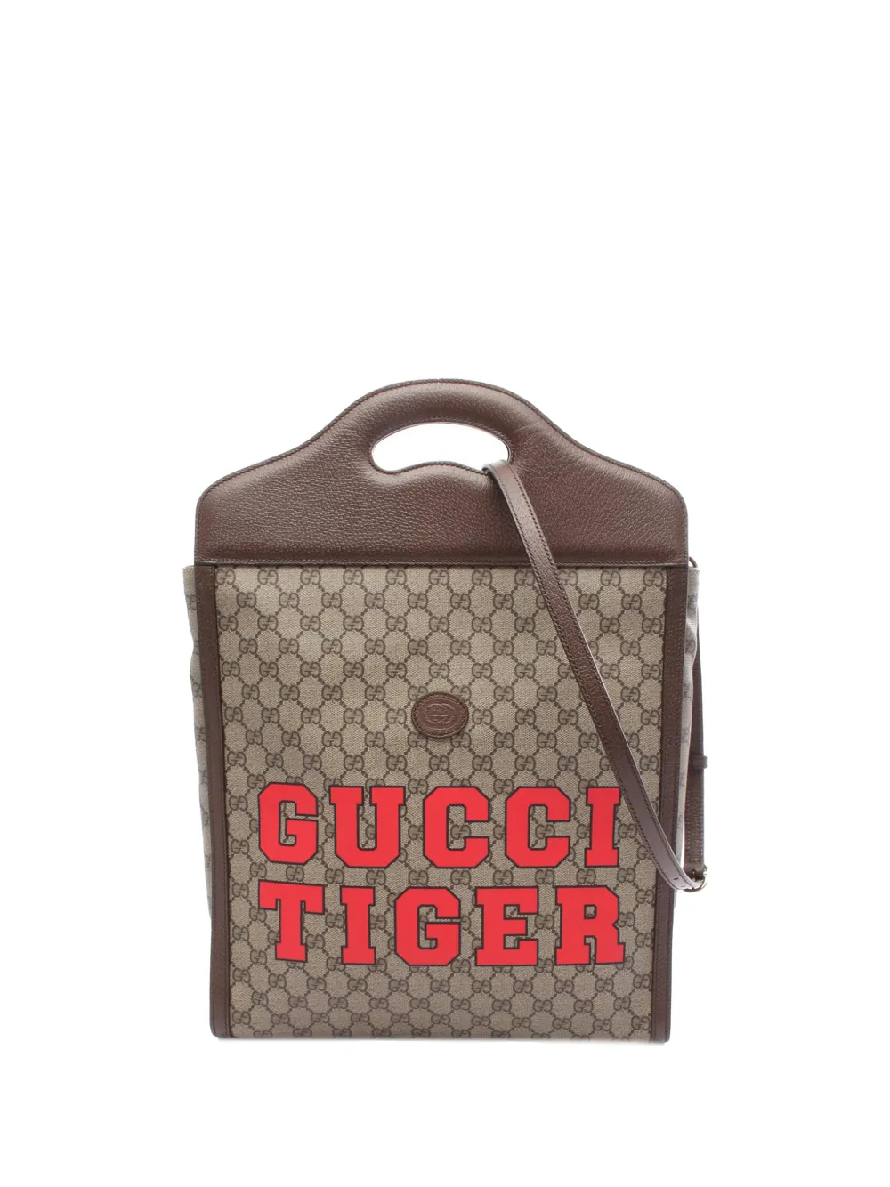 Gucci Pre-Owned 2016-2026 GG Supreme Web Tiger tote bag - Marrone