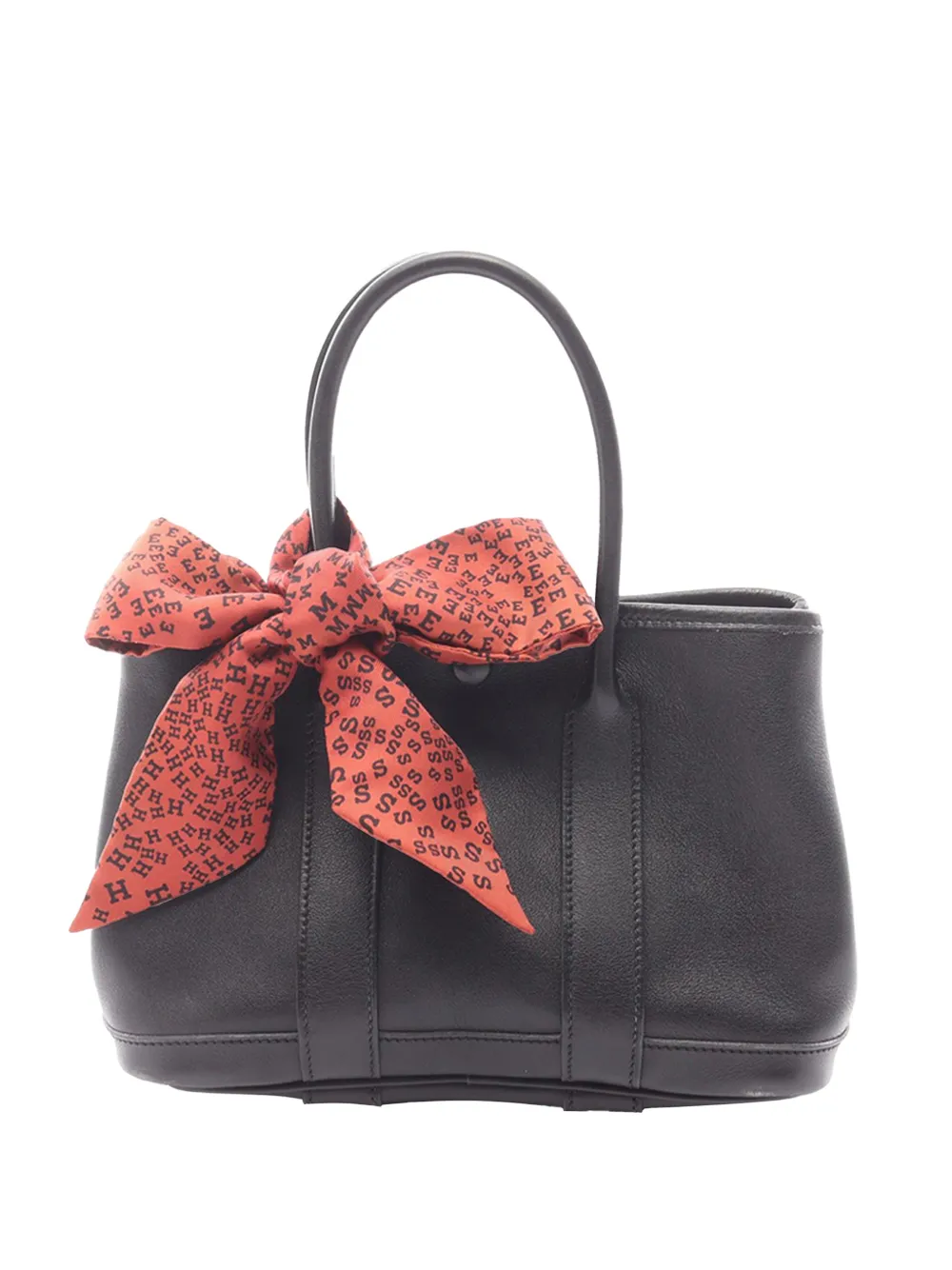 Hermès Pre-Owned Borsa a mano Garden Party 23 in pelle Swift e seta Bolduc Twilly 2005 - Nero