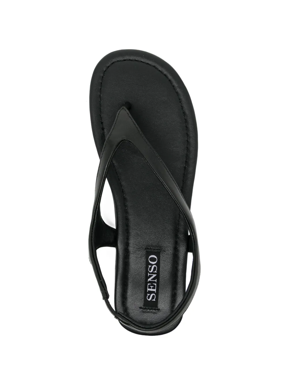 Senso Nessa platte sandalen Zwart