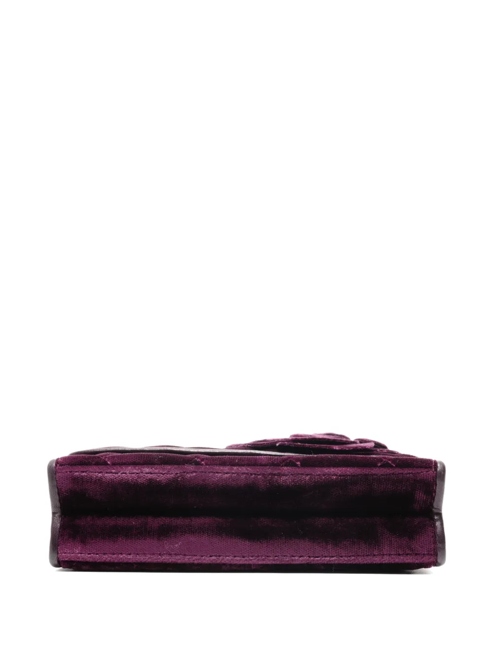 1990s Mini Camellia Velvet Shoulder Bag