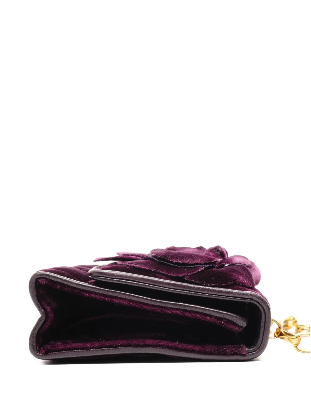 1990s Mini Camellia Velvet Shoulder Bag