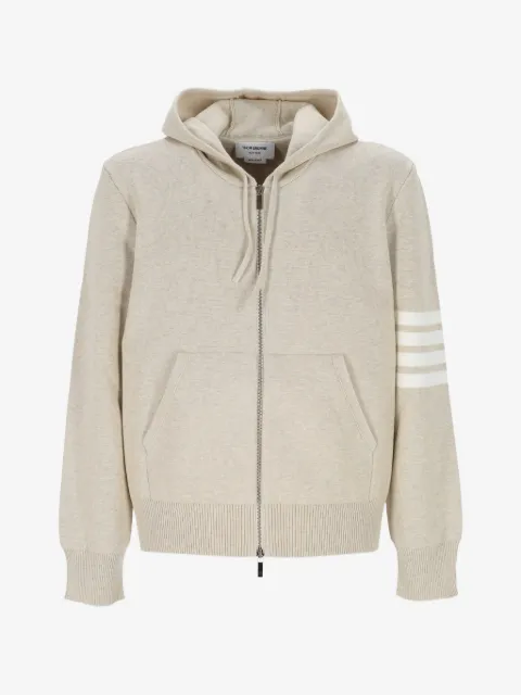 Thom Browne hooded stripe cotton sweater 