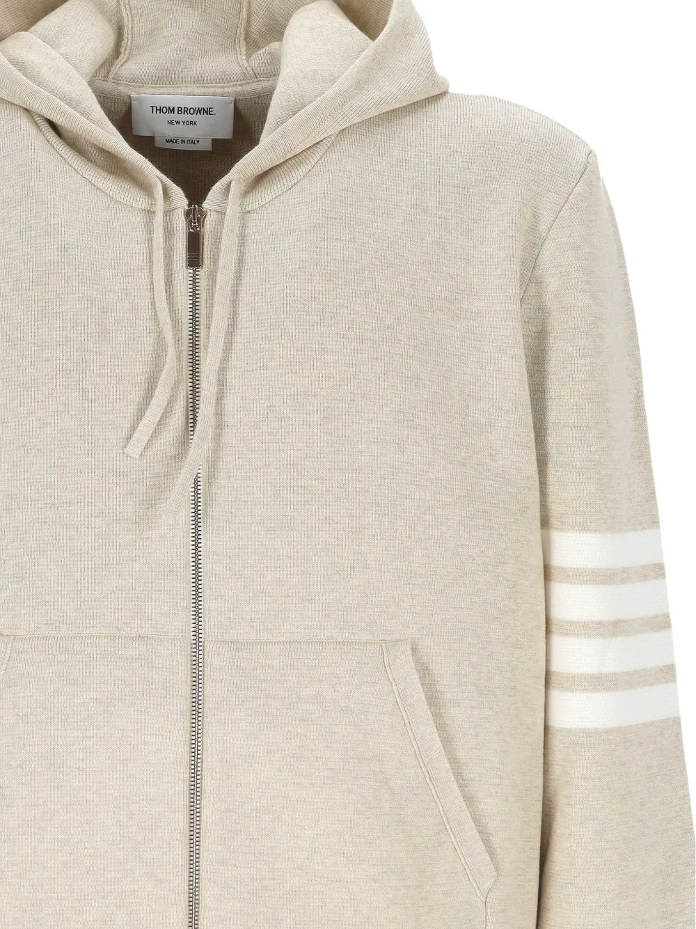 Thom Browne Katoenen trui met capuchon Beige