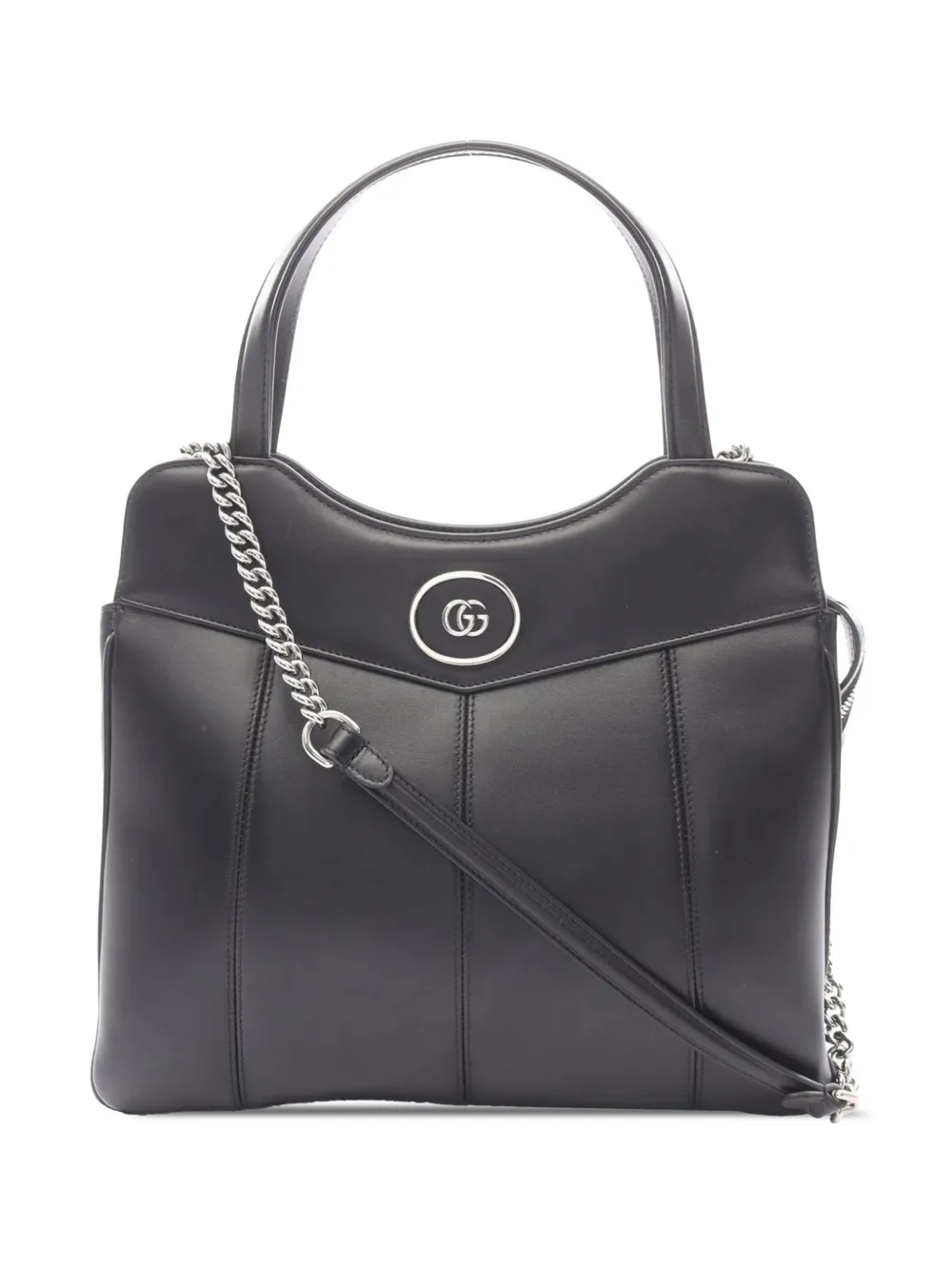 Gucci Pre-Owned 2016-2026 Small Leather Petite GG Tote satchel - Nero