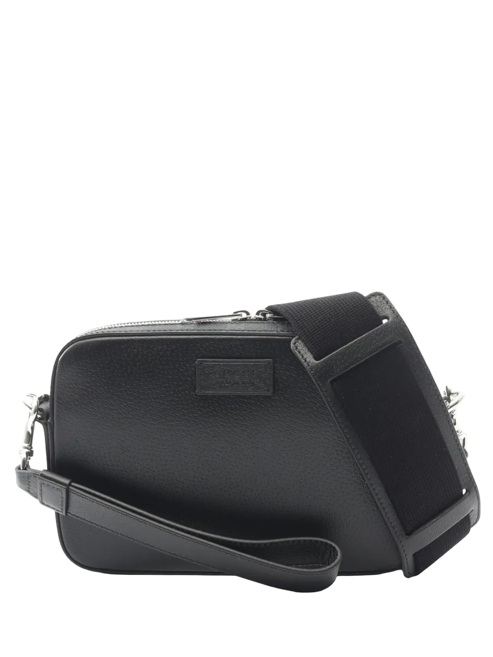 Gucci Pre-Owned Borsa a tracolla GG piccola in pelle e tela cerata 2016-2026 - Nero