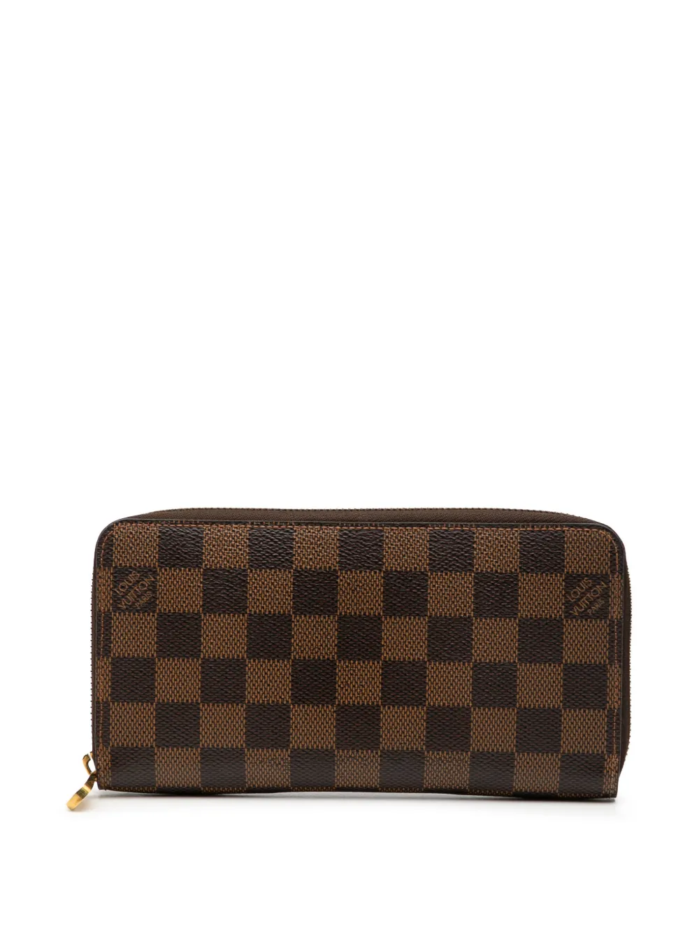 Louis Vuitton Pre-Owned Portafoglio in tela Damier Ebène con zip 2012 - Marrone