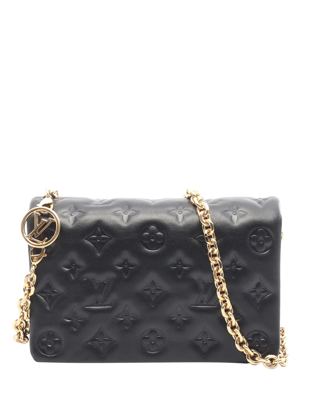 Louis Vuitton Pre-Owned Borsa a tracolla Pochette Coussin con design goffrato e monogramma 2010-2026 - Nero