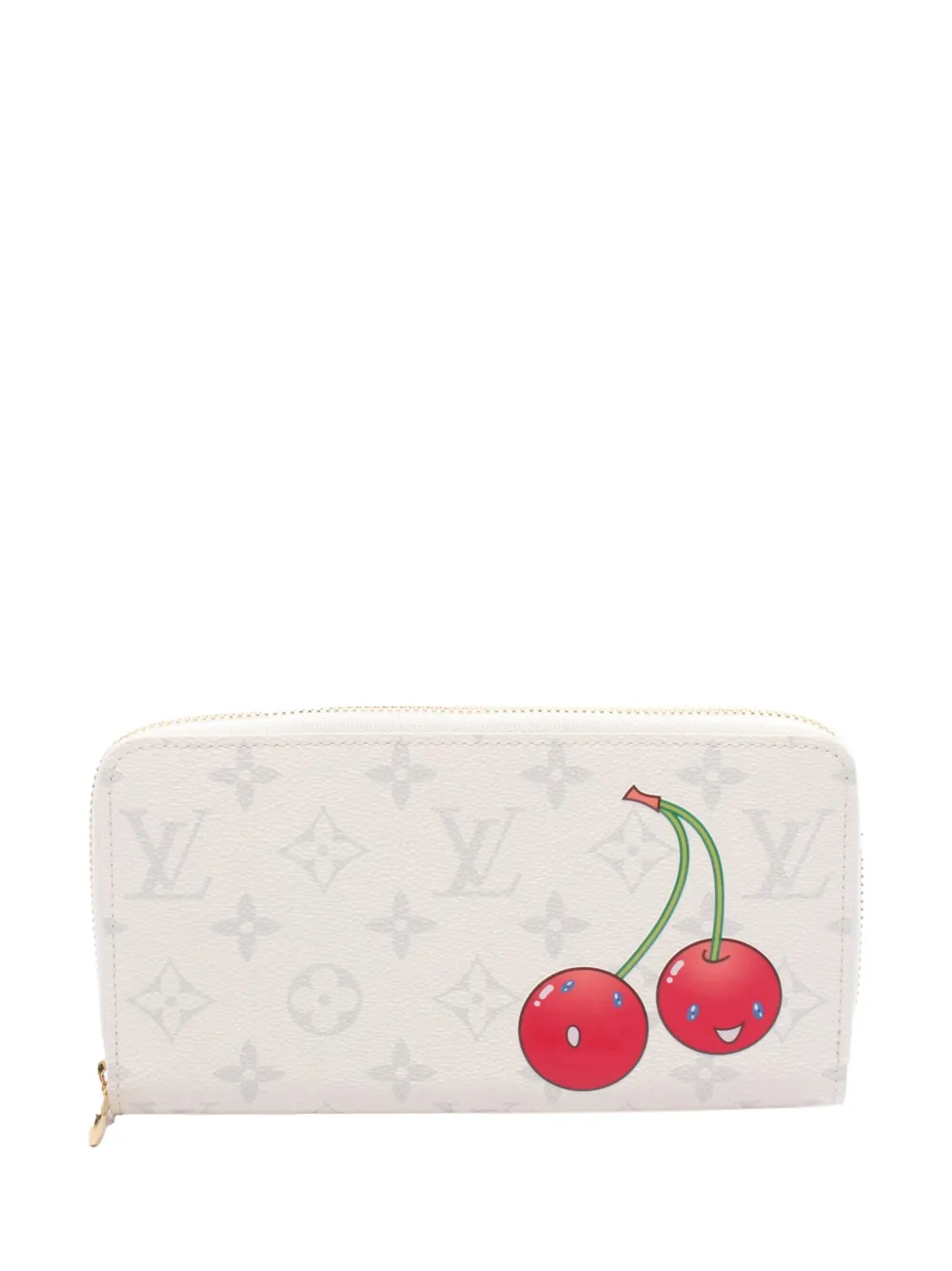 Louis Vuitton Pre-Owned Portafoglio Zippy Takashi Murakami Monogram Cherry 2021-2026 - Bianco