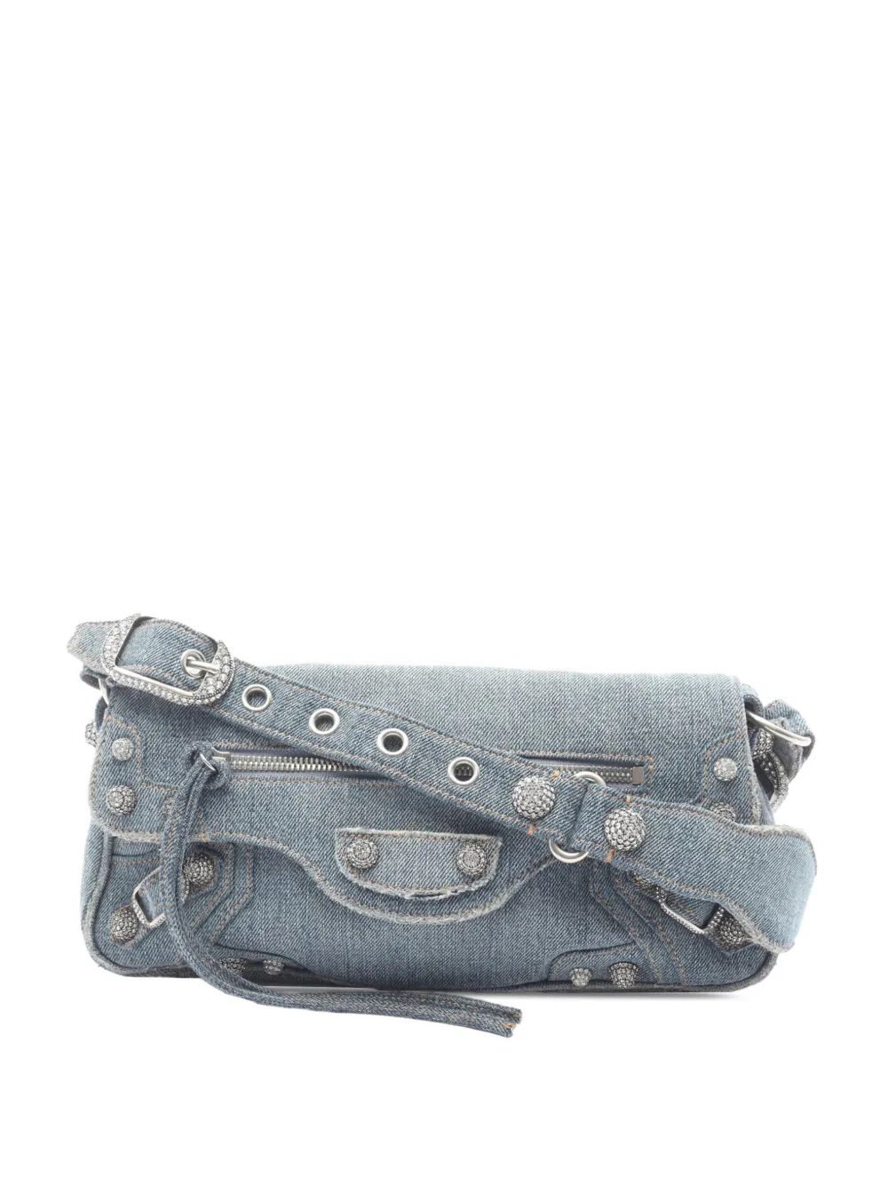 Balenciaga Pre-Owned 2015 Small Denim Le Cagole crossbody bag - Blu