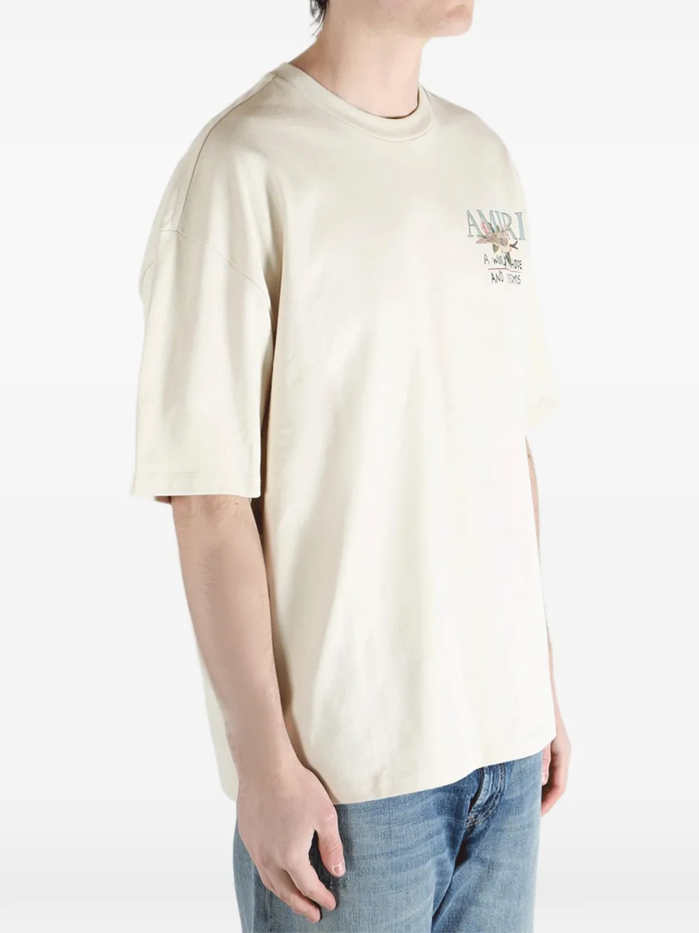 AMIRI T-shirt met print Beige