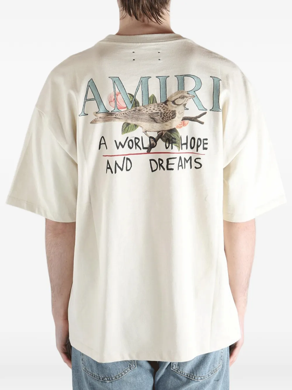 AMIRI T-shirt met print Beige