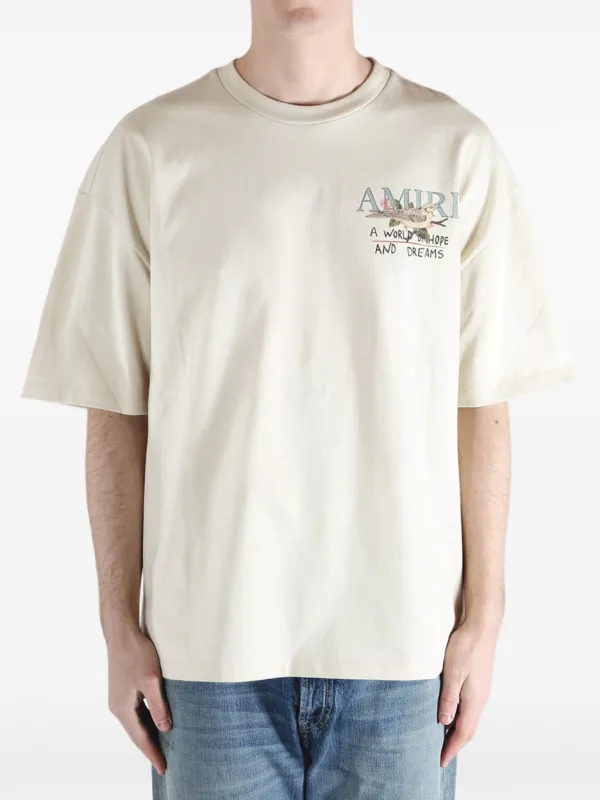 AMIRI print-detail T-shirt | Neutrals | FARFETCH JO