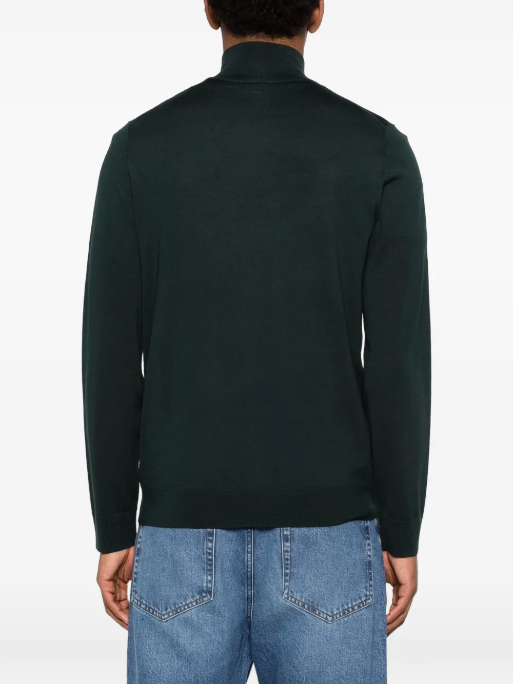 Paul Smith Vest met kenmerkende streep en rits Groen