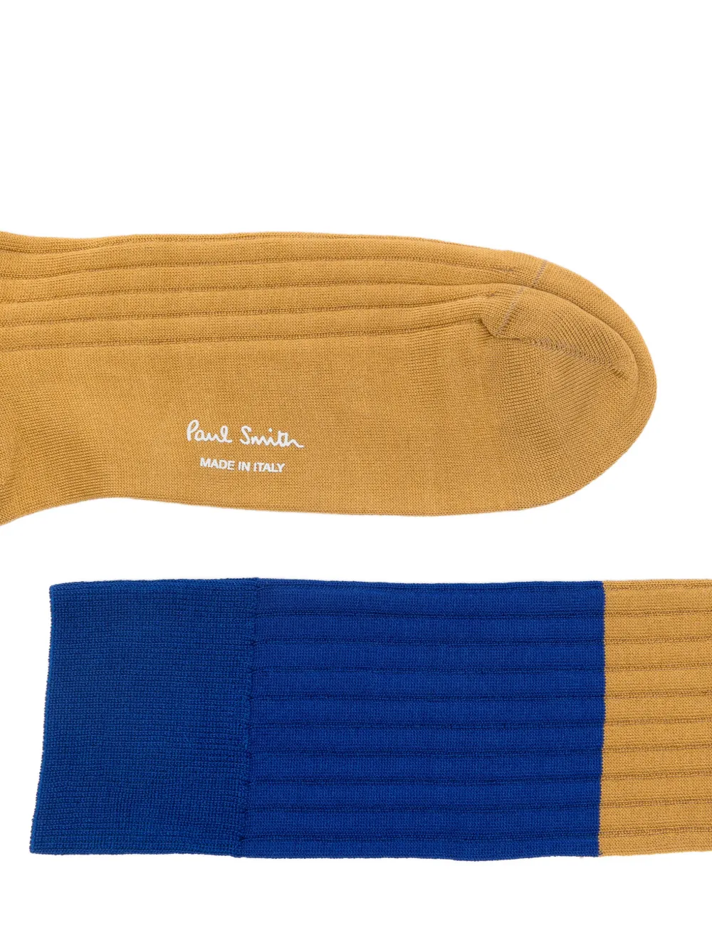  Paul Smith Candles Ribbed Colour-block Socks - Neutrals 