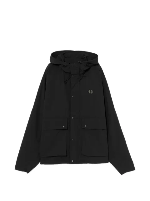 Fred Perry logo-embroidered hooded jacket