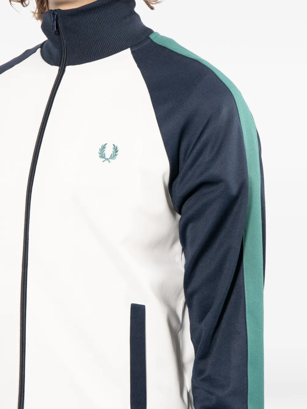 Fred Perry Jack met contrasterende mouwen Wit
