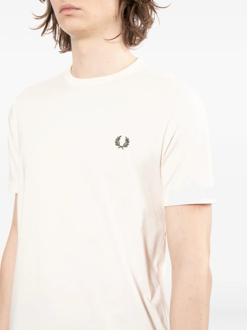 Fred Perry T-shirt met ronde hals Beige