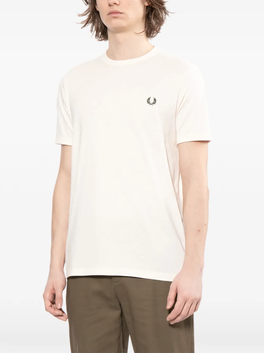 Fred Perry T-shirt met ronde hals Beige